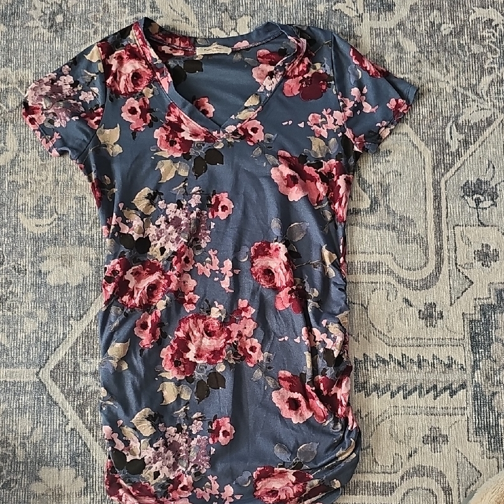 Floral V-Neck Maternity Women Top